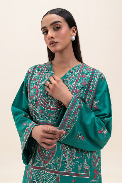 EMBROIDERED KHADDAR SHIRT (PRET)