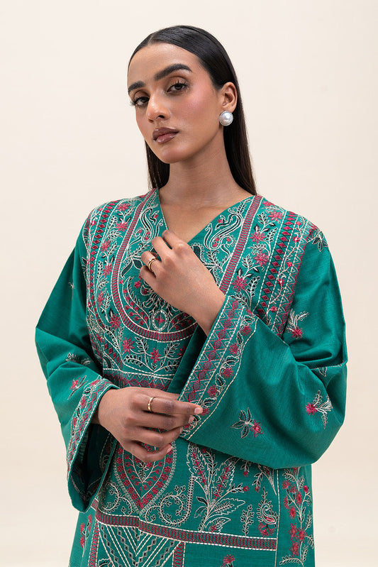 EMBROIDERED KHADDAR SHIRT (PRET)