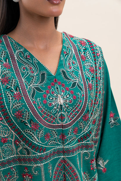 EMBROIDERED KHADDAR SHIRT (PRET)