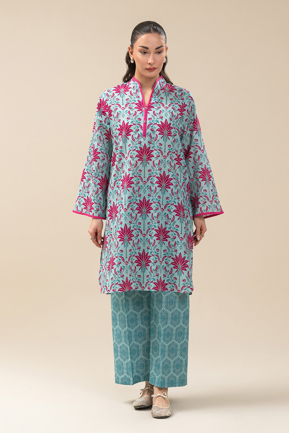 PRINTED KHADDAR SHIRT (PRET)
