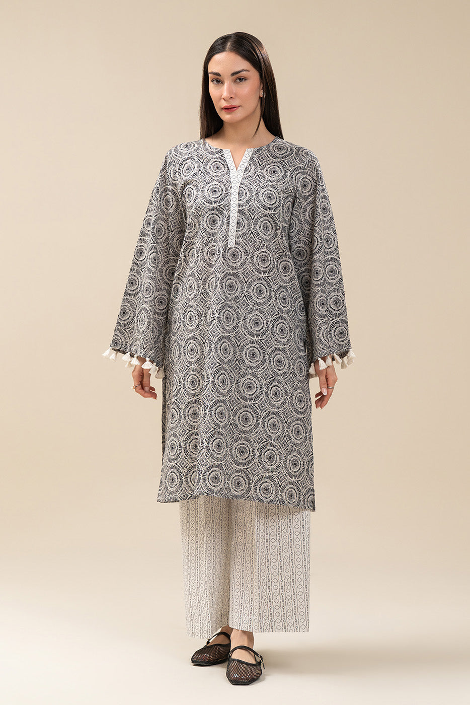 PRINTED KHADDAR SHIRT (PRET)