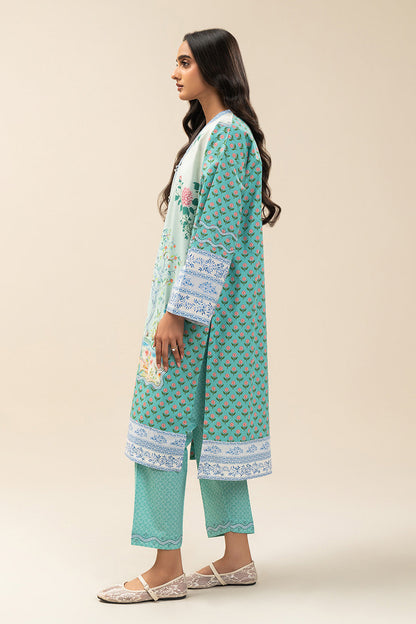2 PIECE PRINTED COTTON VISCOSE SUIT (PRET)