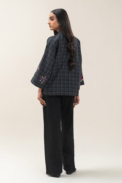 EMBROIDERED COTTON LINEN TOP (PRET)