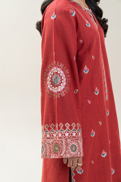 2 PIECE EMBROIDERED TWO WAY SLUB SUIT (PRET)