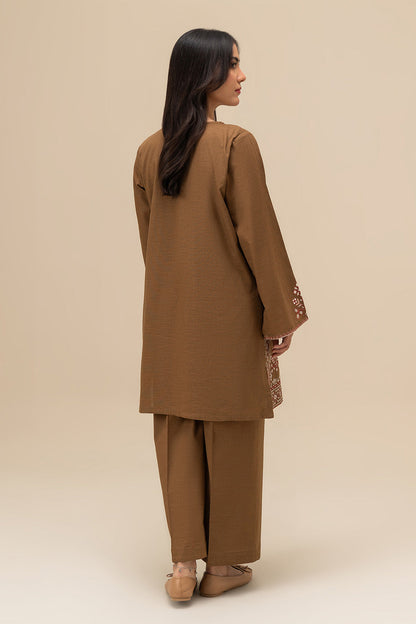2 PIECE EMBROIDERED SLUB KHADDAR SUIT (PRET)