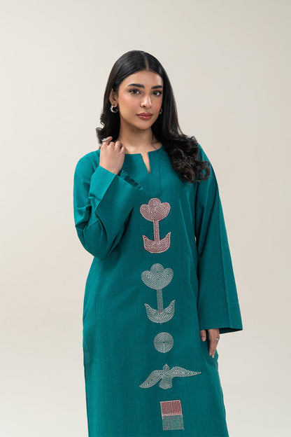 2 PIECE EMBROIDERED KHADDAR SUIT (PRET)