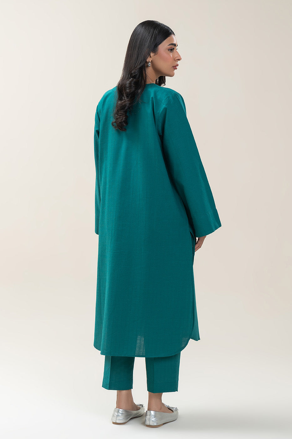 EMBROIDERED KHADDAR SHIRT (PRET)