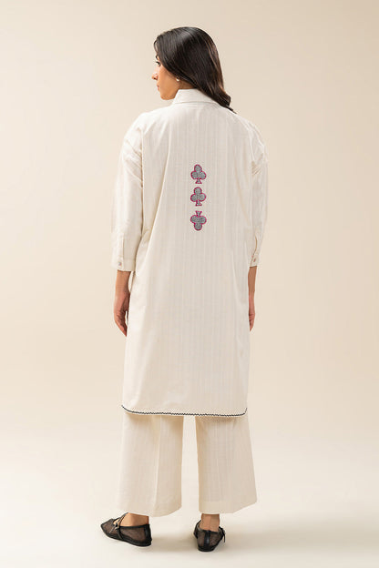 2 PIECE EMBROIDERED DOBBY SUIT (PRET)