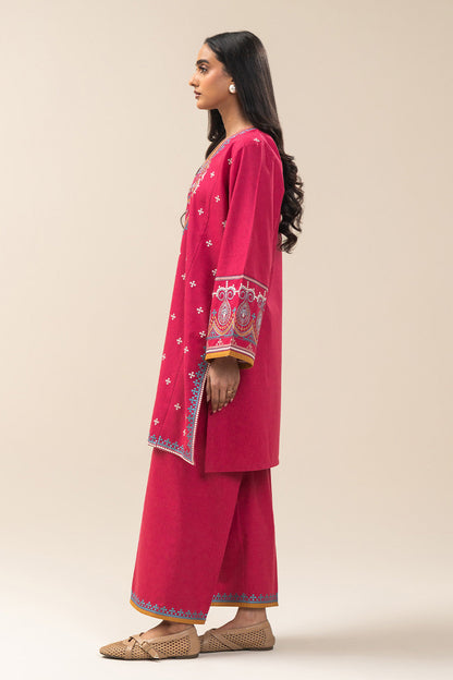 2 PIECE EMBROIDERED KARANDI SUIT (PRET)