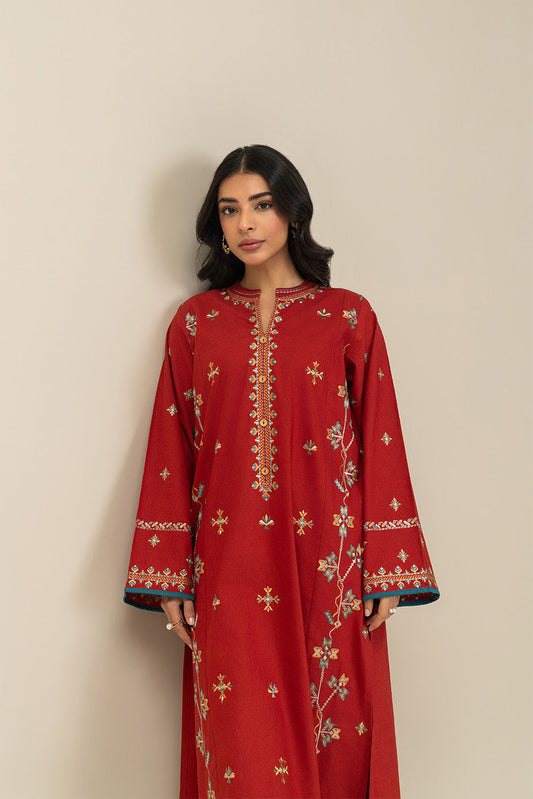 2 PIECE EMBROIDERED KHADDAR SUIT (PRET)