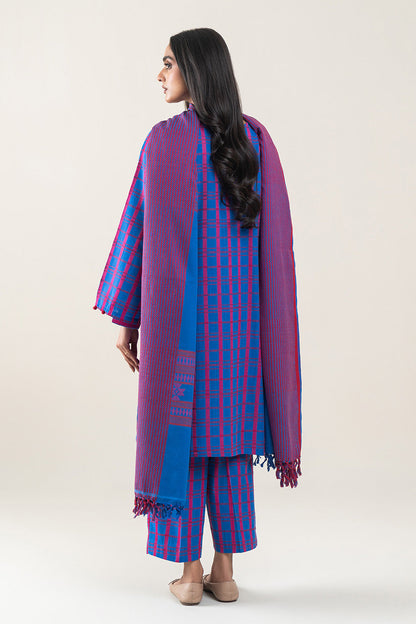2 PIECE EMBROIDERED KHADDAR JACQUARD SUIT (PRET)