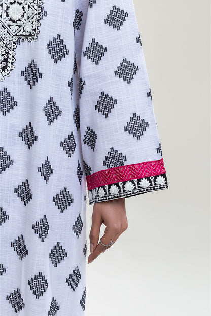 2 PIECE EMBROIDERED KHADDAR JACQUARD SUIT (PRET)