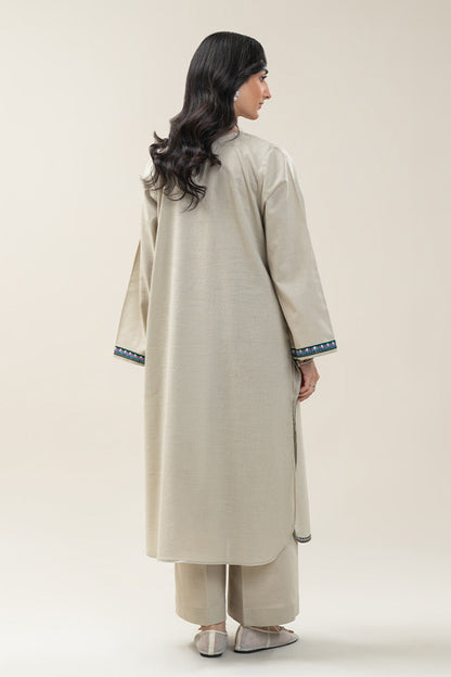 2 PIECE EMBROIDERED SLUB KHADDAR SUIT (PRET)