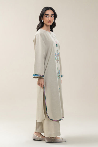 2 PIECE EMBROIDERED SLUB KHADDAR SUIT (PRET)