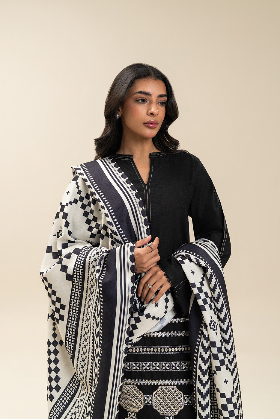 2 PIECE EMBROIDERED KHADDAR SUIT (PRET)