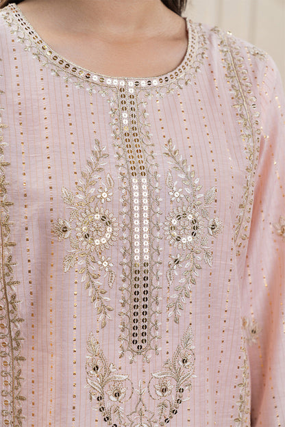 3 PIECE EMBROIDERED TWO TON SUIT (PRET)