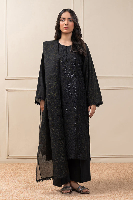 EMBROIDERED ZARI PAPER COTTON SHIRT (PRET)