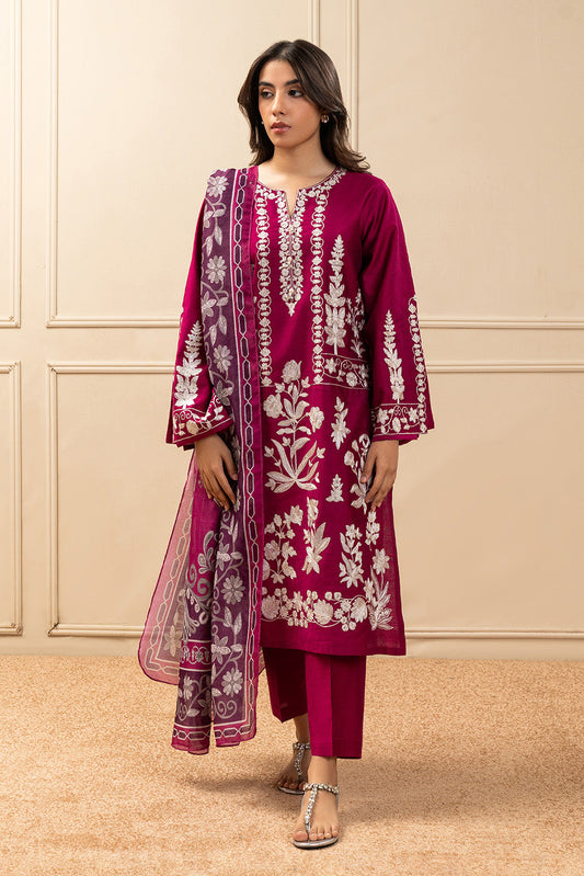 EMBROIDERED TWO TONE SHIRT (PRET)