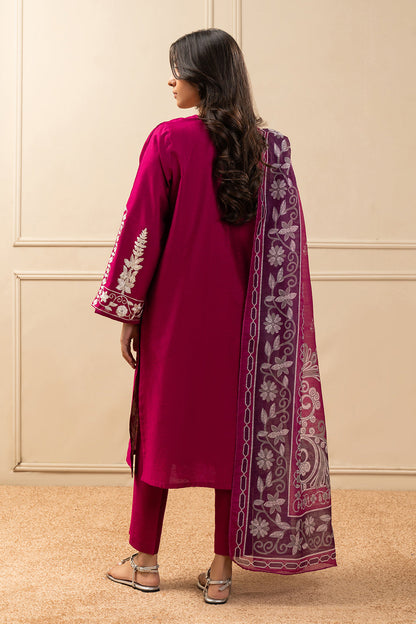 EMBROIDERED TWO TONE SHIRT (PRET)