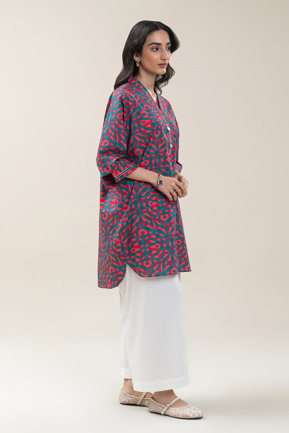 PRINTED KHADDAR SHIRT (PRET)