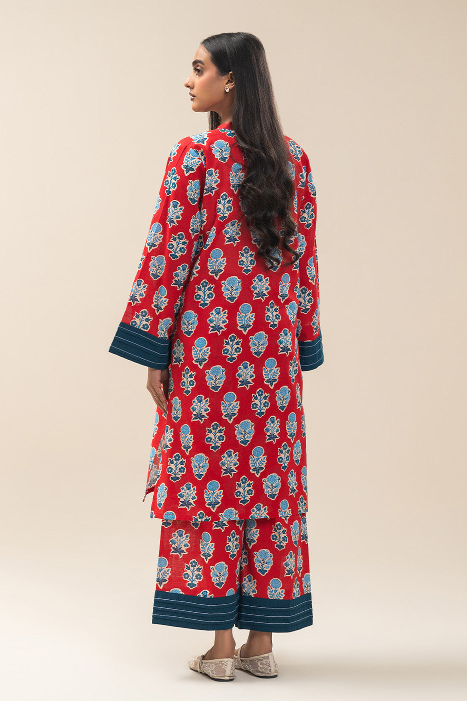PRINTED DP KHADDAR SHIRT (PRET)