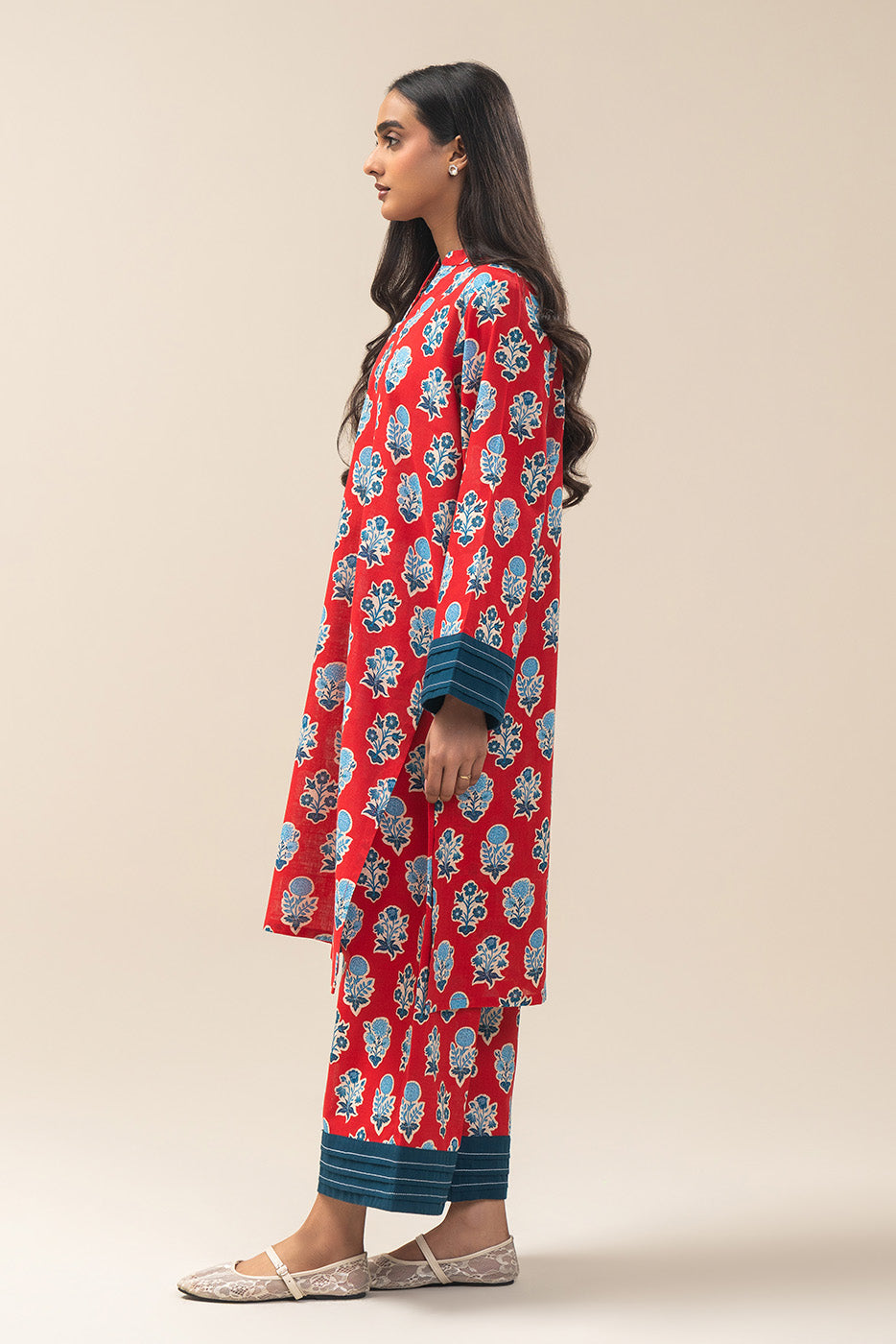 PRINTED DP KHADDAR SHIRT (PRET)