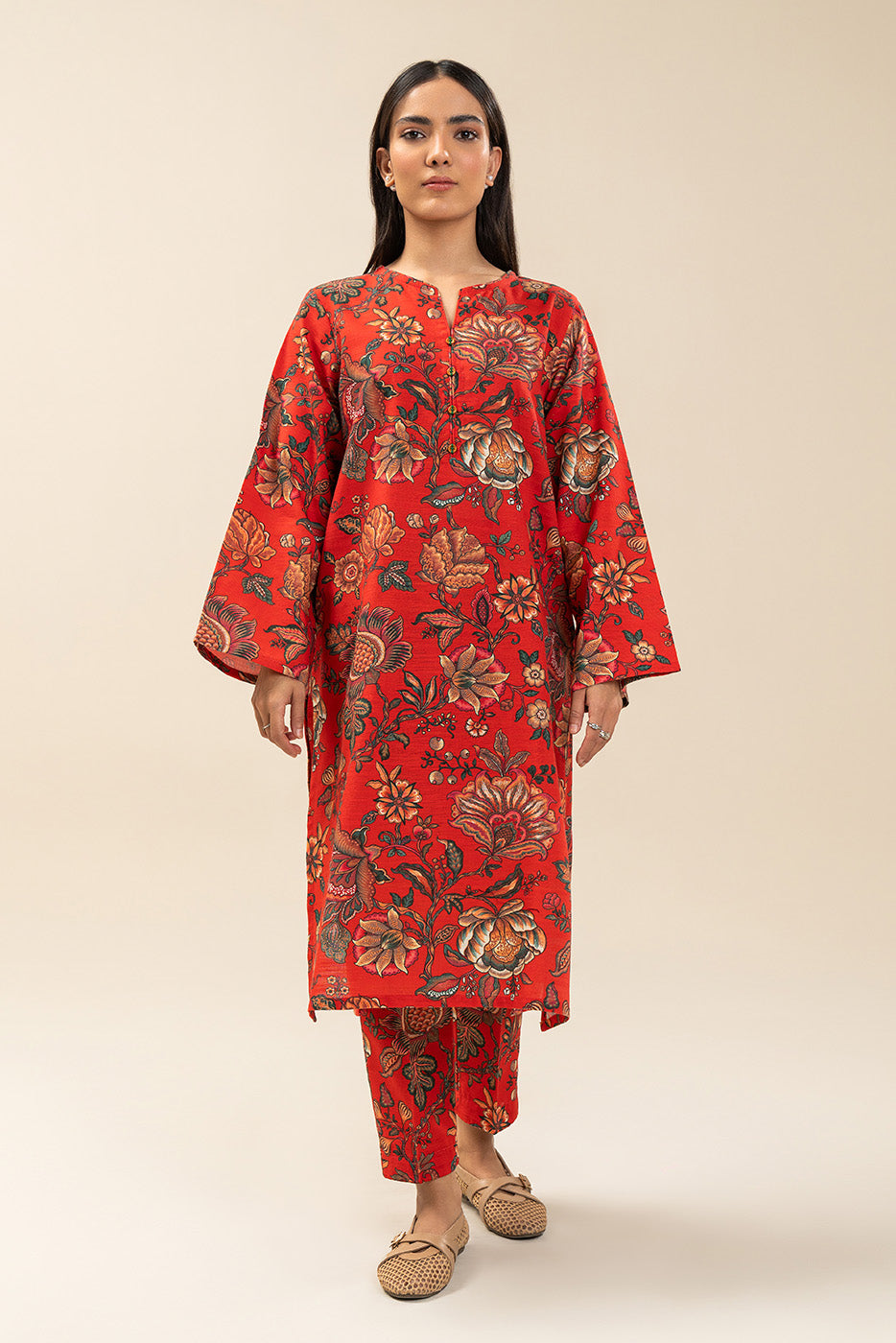 PRINTED KHADDAR SHIRT (PRET)
