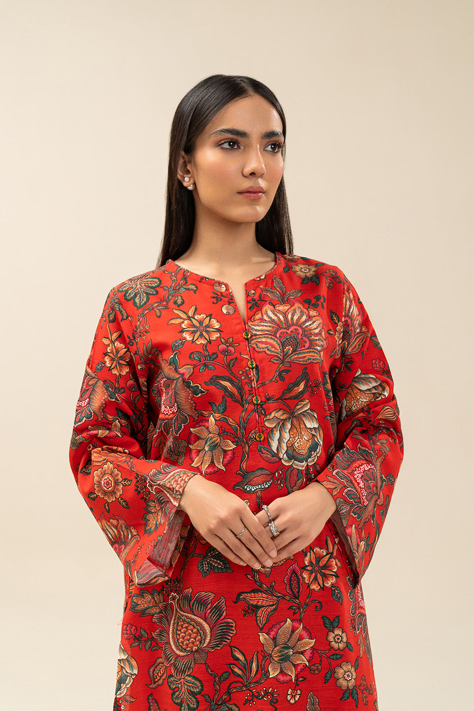 PRINTED KHADDAR SHIRT (PRET)