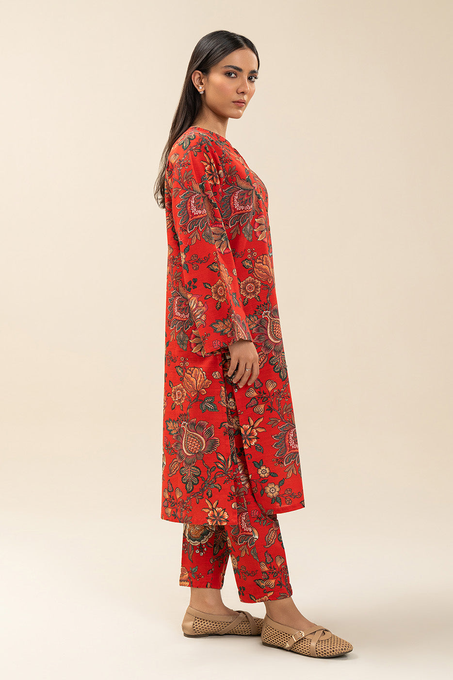 PRINTED KHADDAR SHIRT (PRET)