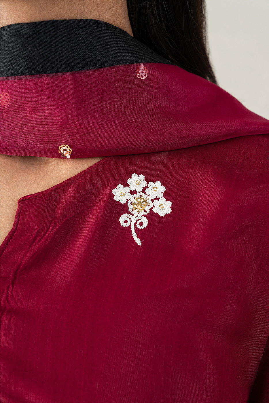 2 PIECE EMBROIDERED RAW SILK SUIT (LUXURY-PRET)