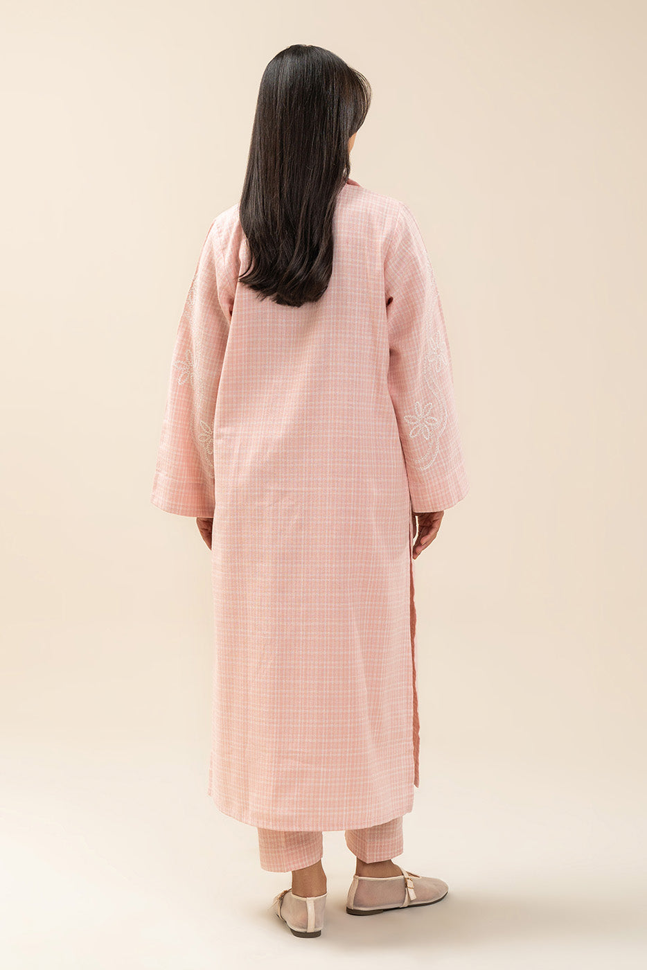 2 PIECE EMBROIDERED DOBBY SUIT (PRET)