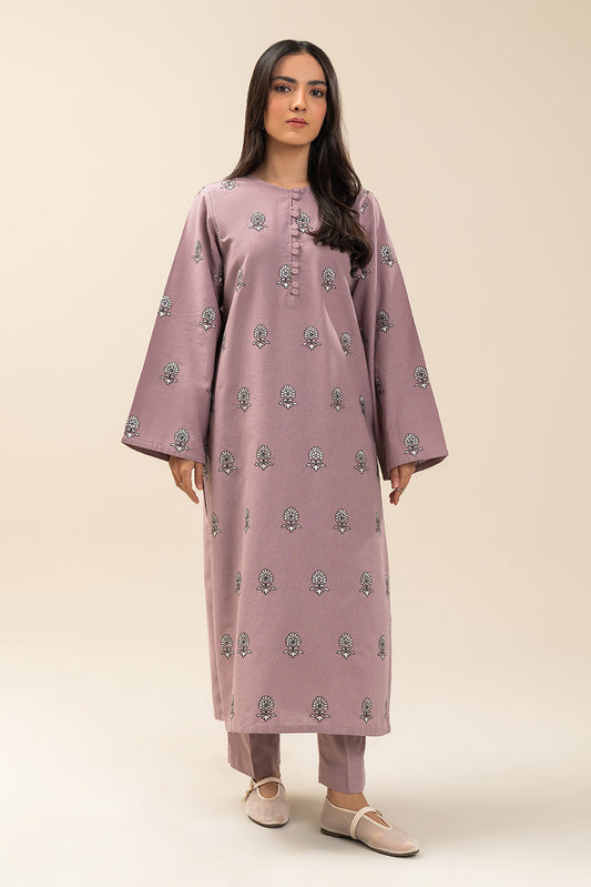 2 PIECE EMBROIDERED COTTON LINEN SUIT (PRET)