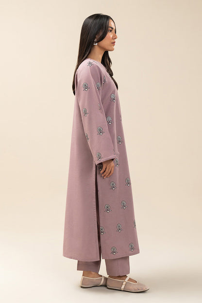 2 PIECE EMBROIDERED COTTON LINEN SUIT (PRET)