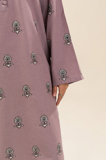 2 PIECE EMBROIDERED COTTON LINEN SUIT (PRET)