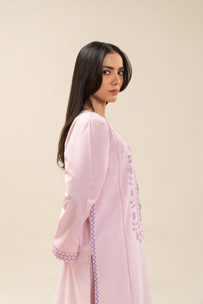 2 PIECE EMBROIDERED SLUB KHADDAR SUIT (PRET)