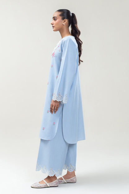 2 PIECE EMBROIDERED SLUB KHADDAR SUIT (PRET)