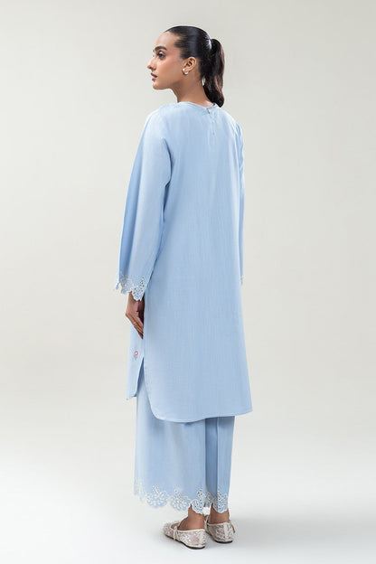 2 PIECE EMBROIDERED SLUB KHADDAR SUIT (PRET)