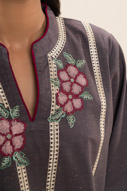 2 PIECE EMBROIDERED MULTI NEPS SUIT (PRET)