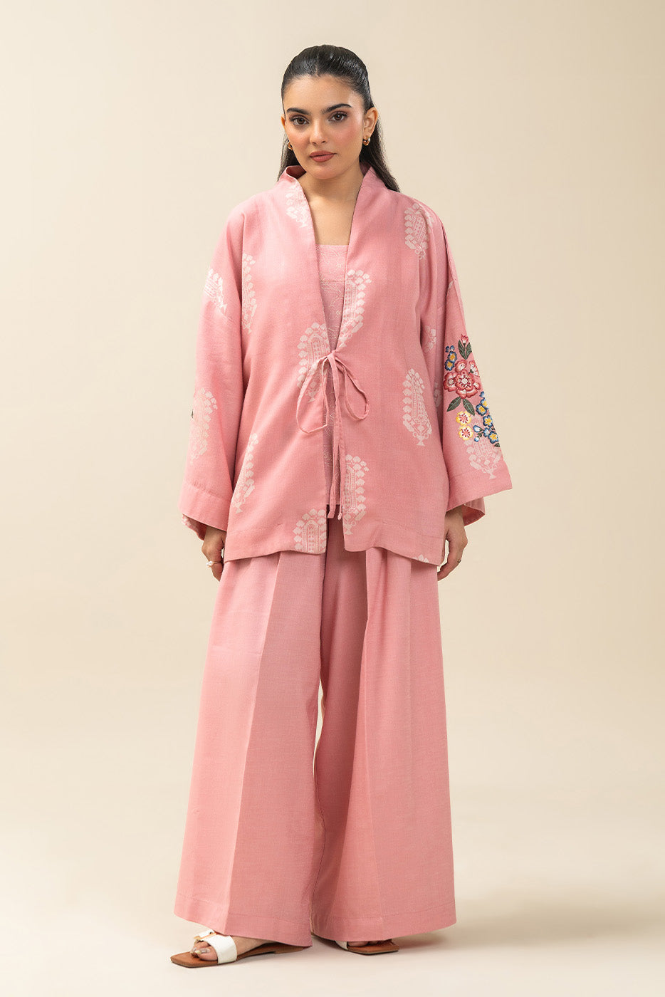 EMBROIDERED SELF JACQUARD SHIRT (PRET)
