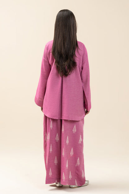 EMBROIDERED YARN DYED SELF JACQUARD SHIRT (PRET)
