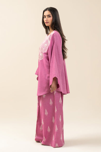 EMBROIDERED YARN DYED SELF JACQUARD SHIRT (PRET)
