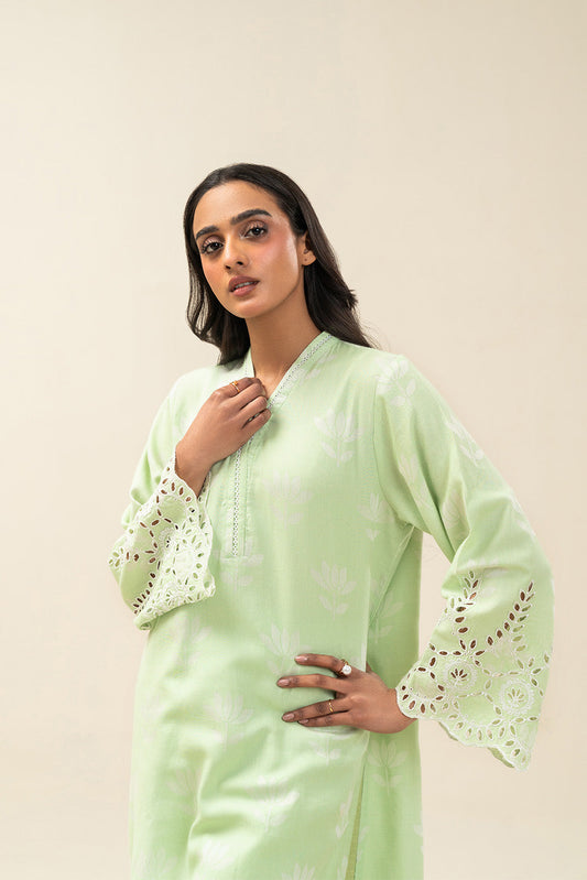 EMBROIDERED SELF JACQUARD SHIRT (PRET)