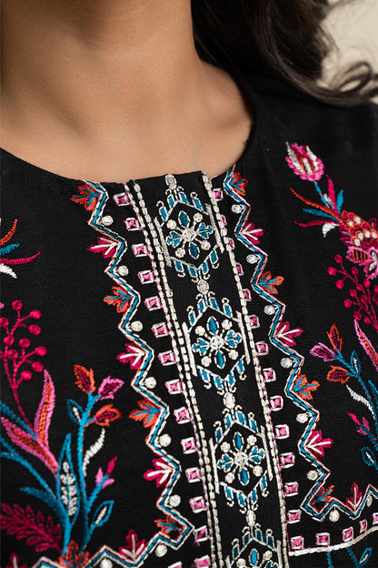 EMBROIDERED KHADDAR SHIRT (PRET)