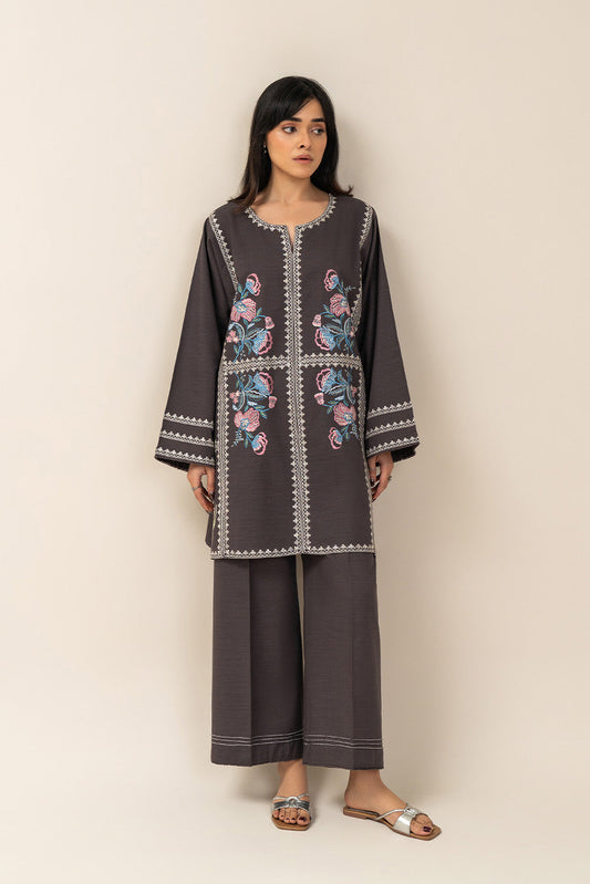2 PIECE EMBROIDERED KHADDAR SUIT (PRET)