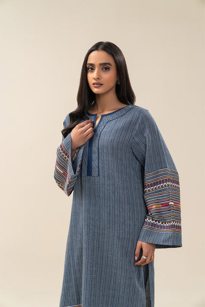 2 PIECE EMBROIDERED DOBBY SUIT (PRET)