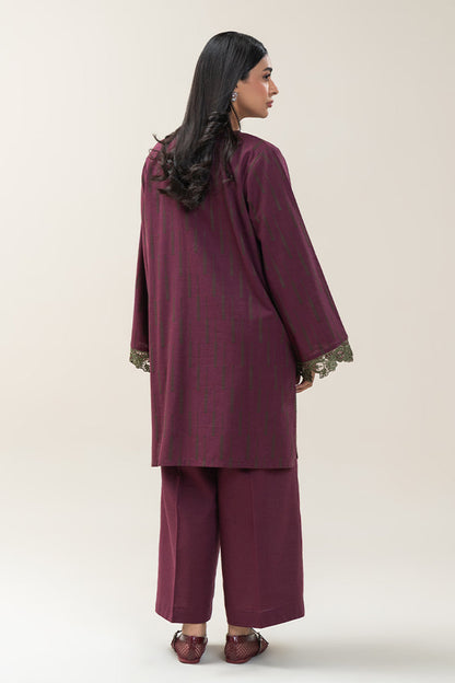 EMBROIDERED KHADDAR JACQUARD SHIRT (PRET)