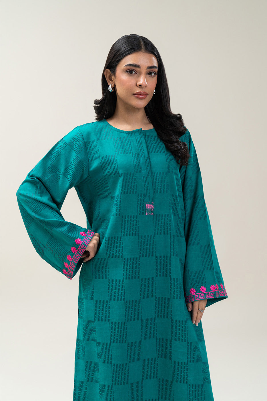 2 PIECE EMBROIDERED KHADDAR SUIT (PRET)