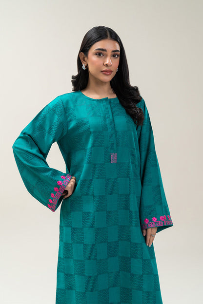 EMBROIDERED KHADDAR SHIRT (PRET)