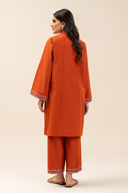 2 PIECE EMBROIDERED KARANDI SUIT (PRET)