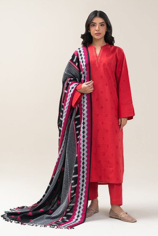2 PIECE EMBROIDERED KHADDAR SUIT (PRET)